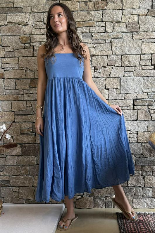 Songbird Bandeau Skirt Dress Denim - /15=